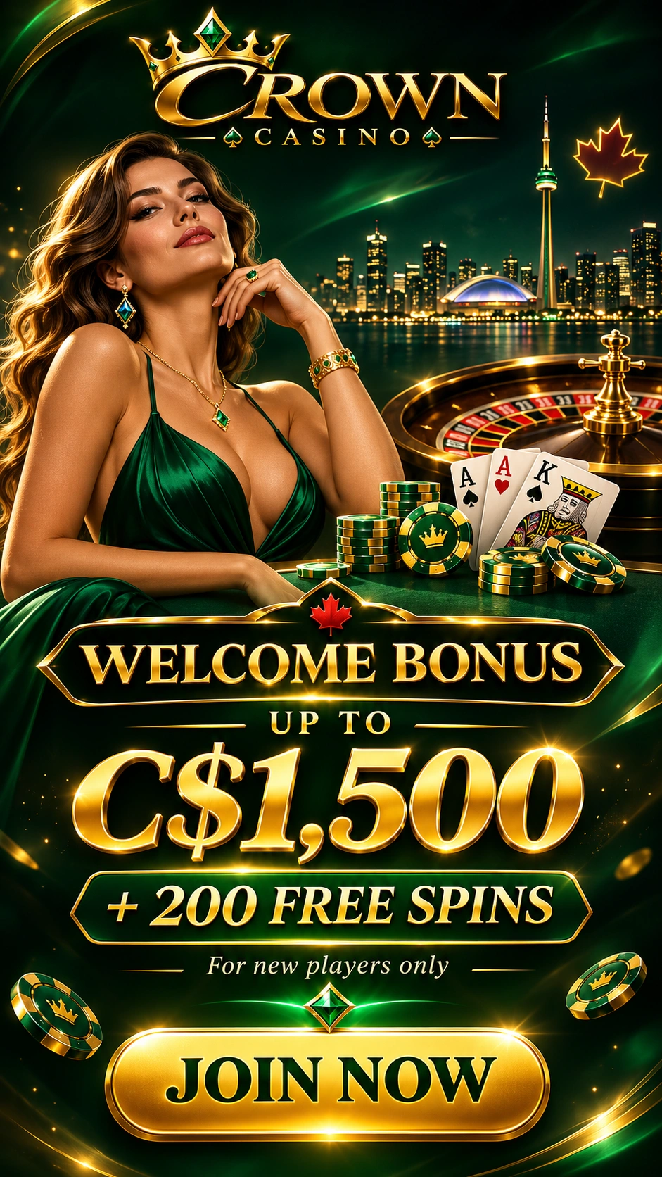 Crown Casino Online affiliate landing preview